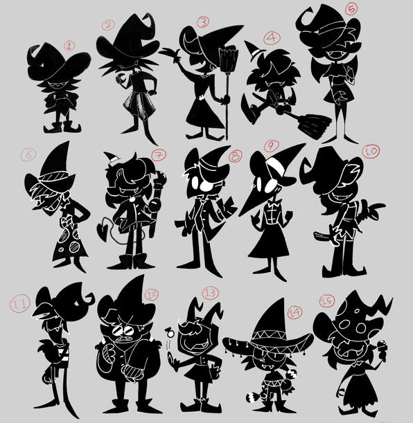 Character thumbnail sketches