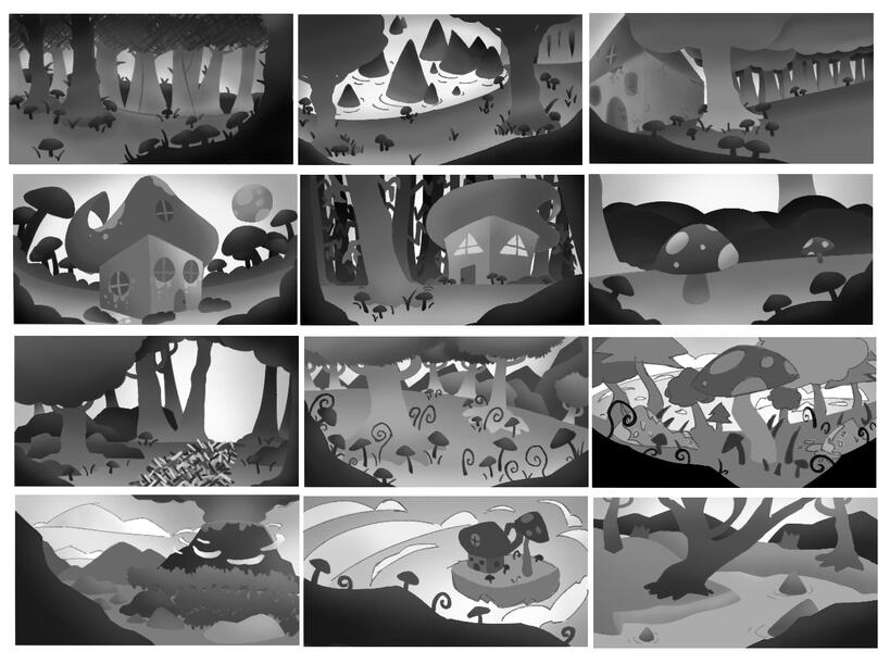 Background thumbnail sketches