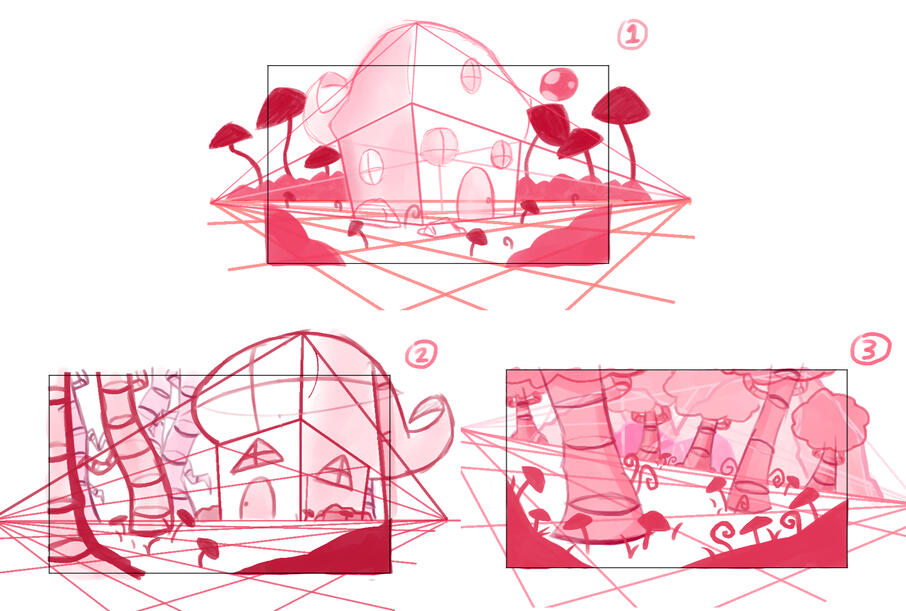Background sketches breakdown