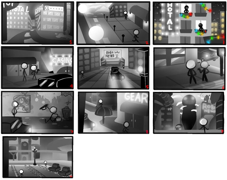 Background thumbnail sketches